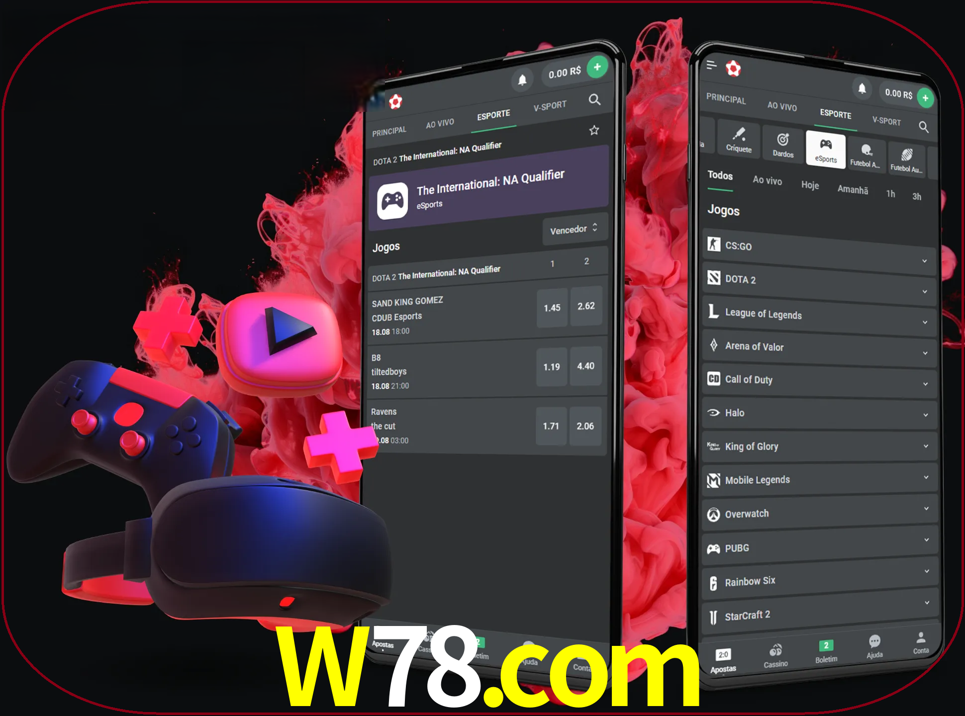 Para ter a aplicação móvel w78 no seu smartphone, basta descarregar o ficheiro apk e seguir as instruções.