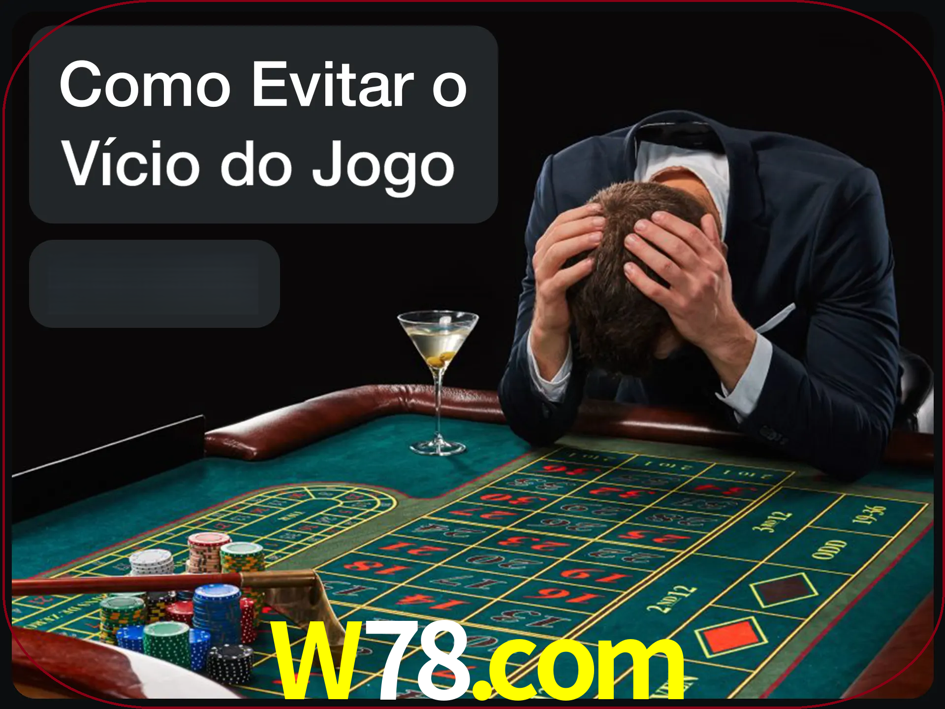 Você é responsável por cada uma de suas apostas.